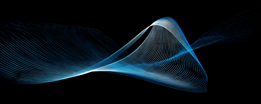 Abstract blue wave artwork - card thumbnail